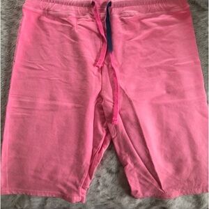 Sundry Pink Biker Shorts with Elastic Waistband and Tie Dye Drawstring.